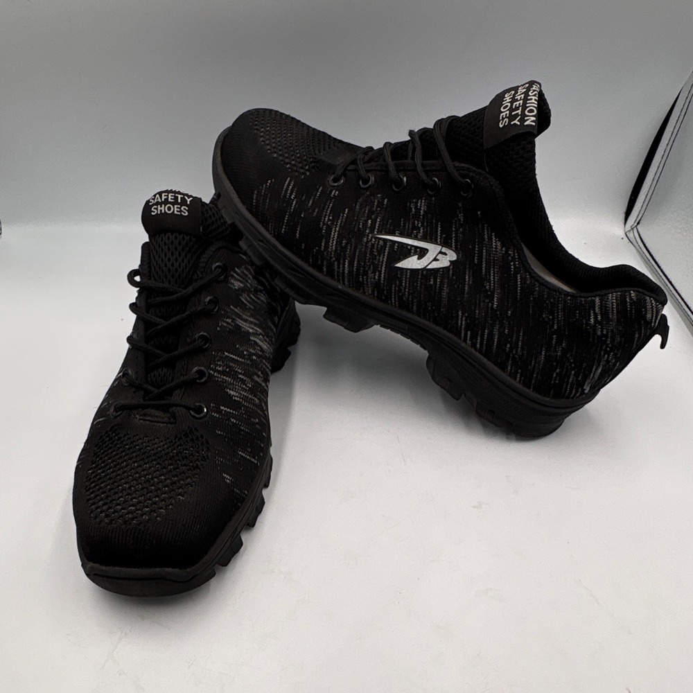 Black Lace-Up Fashion Safety Shoes, EU Size 43, Medium (D/M) Width - Picture 6 of 13